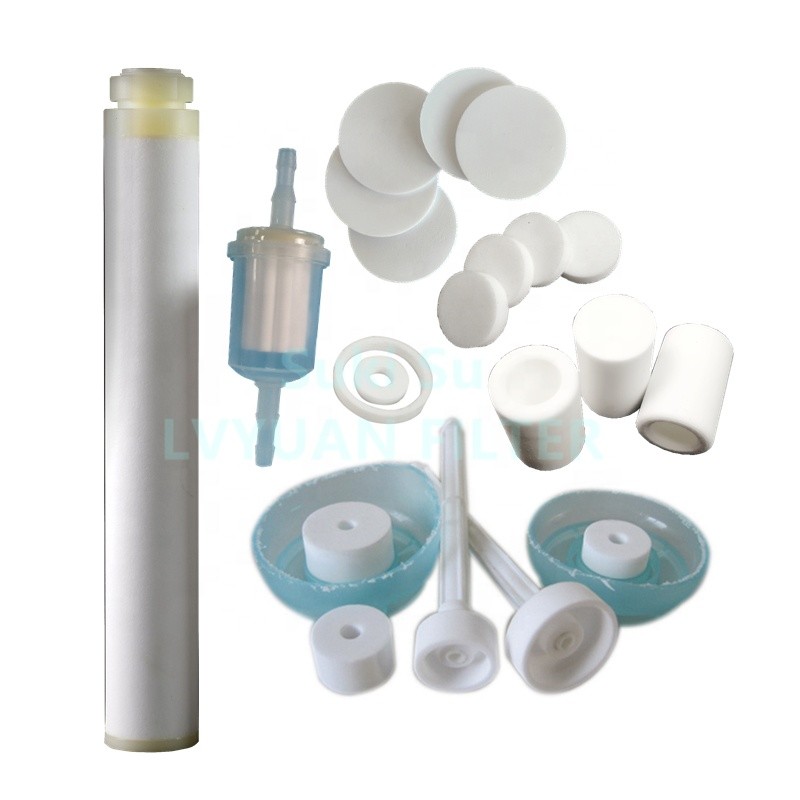 Sinter Porous PE Polyethylene Sparger bộ lọc cho bộ lọc khí khí Phụ kiện bộ khuếch tán